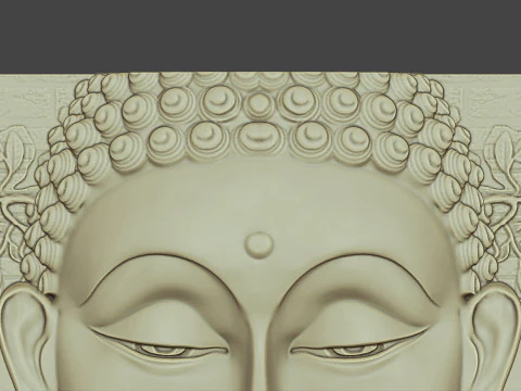 Buddha Head Wall Decor 3D Print Model