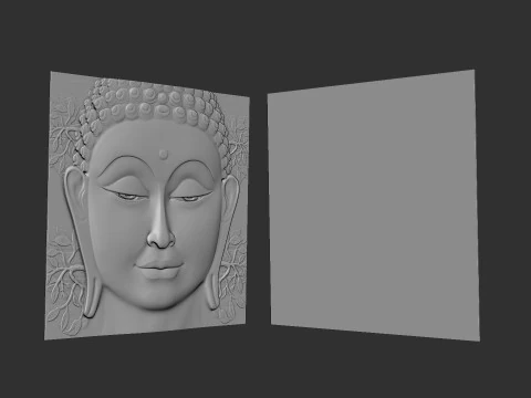 Buddha Head Wall Decor 3D Print Model