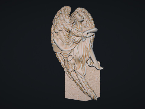Angel Monuments Bas Relief Modelo de Impressão 3D