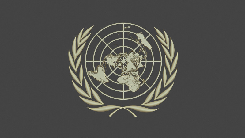 United Nations Logo Modello di stampa 3D .c4d .max .obj .3ds .fbx .stl .blend 