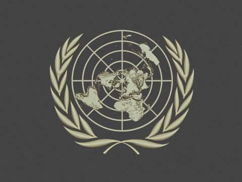 United Nations Logo 3D Baskı Modeli