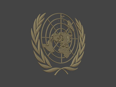 United Nations Logo 3D Print Model