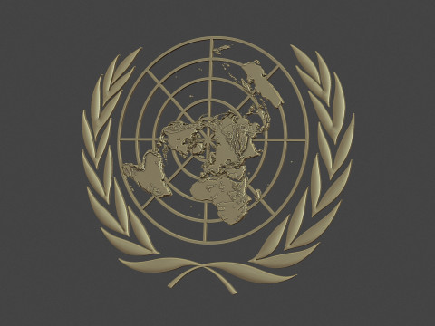 United Nations Logo Modello di stampa 3D