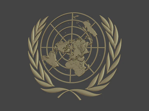 United Nations Logo 3D Print Model