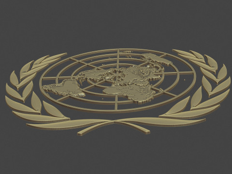 United Nations Logo Modello di stampa 3D