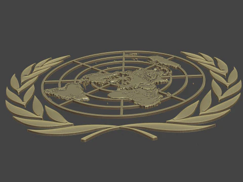 United Nations Logo 3D Print Model