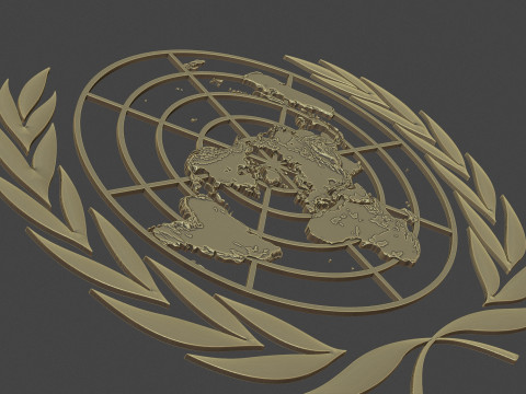 United Nations Logo Modello di stampa 3D