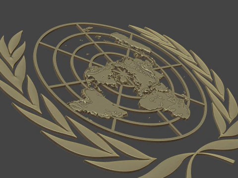United Nations Logo 3D Print Model