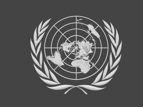 United Nations Logo 3D Print Model