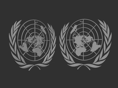 United Nations Logo 3D Print Model