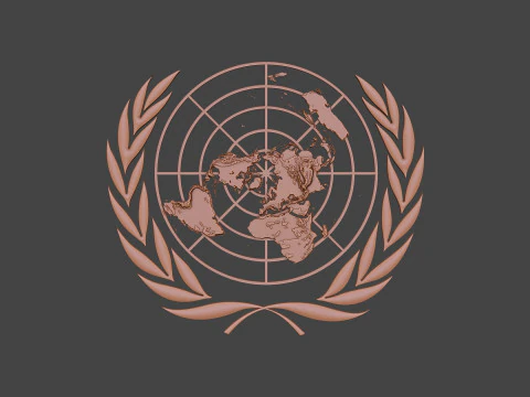 United Nations Logo 3D Print Model