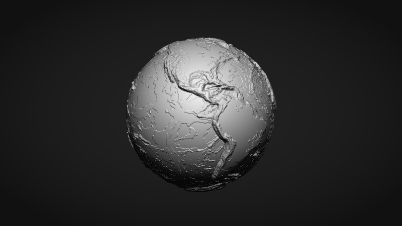 Earth Globe 3D 打印模型 .c4d .max .obj .3ds .fbx .stl .blend 