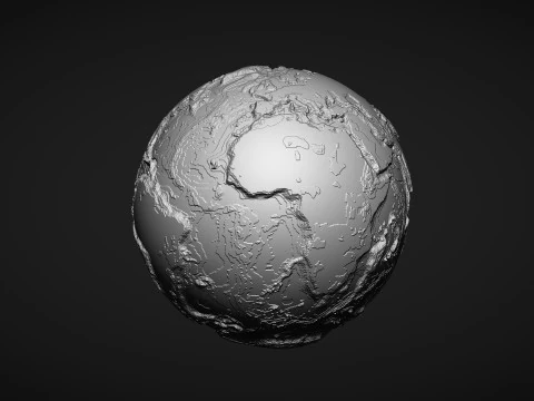Earth Globe 3D Print Model