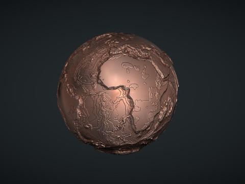 Earth Globe 3D 打印模型