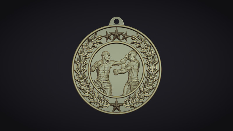 Boxing Medals 3Dプリントモデル .c4d .max .obj .3ds .fbx .stl .blend 