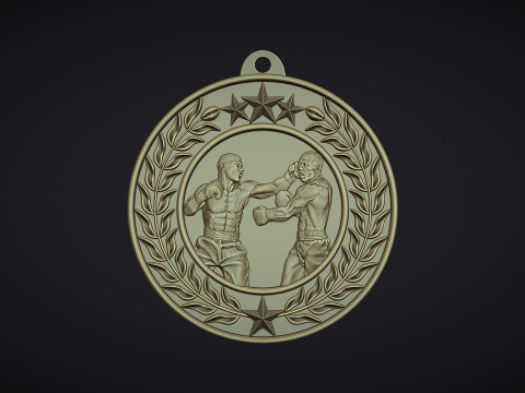 Boxing Medals 3Dプリントモデル