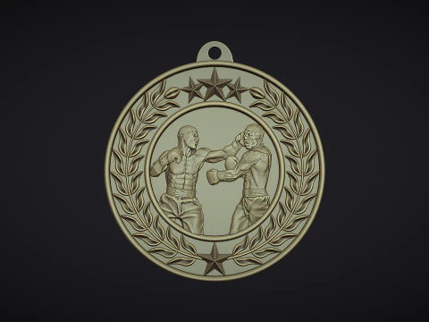 ボクシングのメダル 3Dプリントモデル