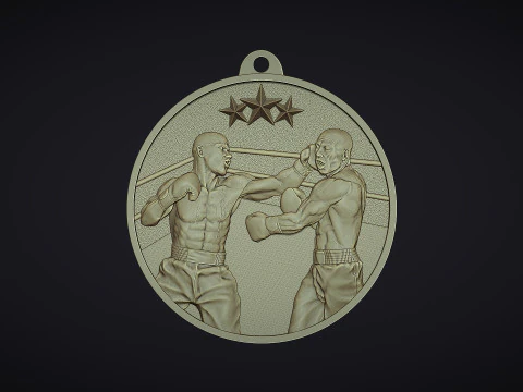 ボクシングメダル 3Dプリントモデル