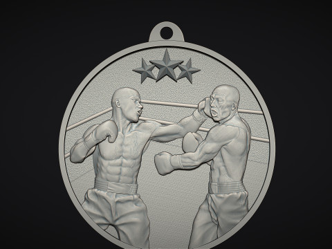 Boxing Medal 3Dプリントモデル