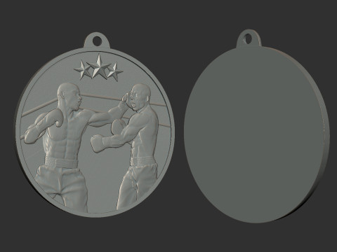 Boxing Medal 3Dプリントモデル