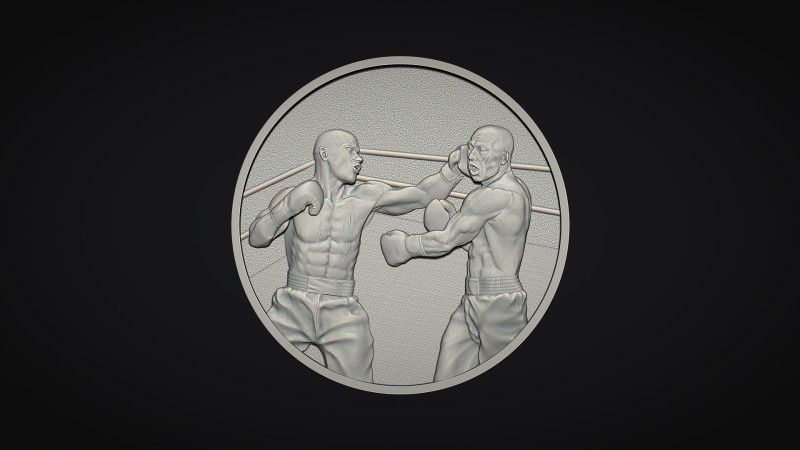 Boxing Medal Modèles 3D en vedette .c4d .max .obj .3ds .fbx .stl .blend 