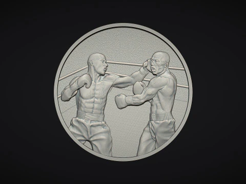ボクシングメダル 3Dプリントモデル