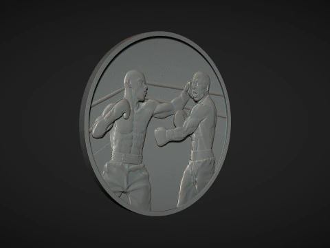 Boxing Medal 3D Print Model