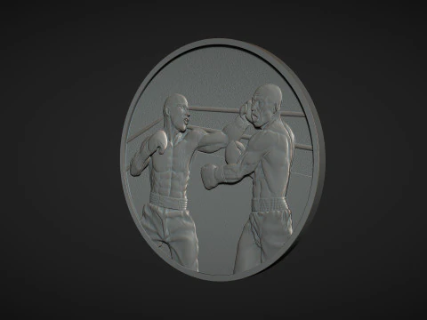 Boxing Medal 3D Print Model