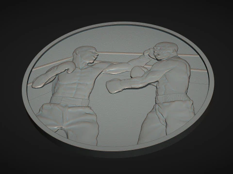 Boxing Medal 3D Print Model