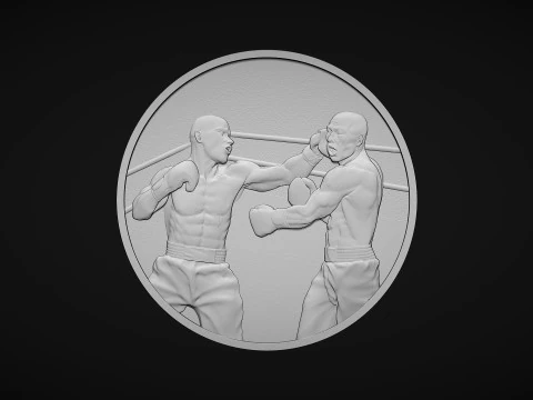 Boxing Medal 3D Print Model