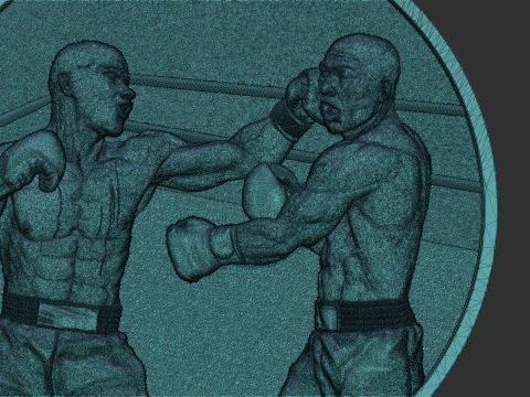 Boxing Medal 3D Print Model