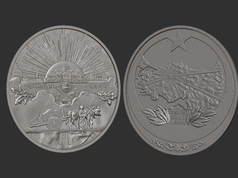 Turkiye Medal of Honor - Medal of Independence 3Dプリントモデル