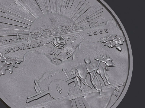 トルキエ名誉勲章 - 独立勲章 3Dプリントモデル