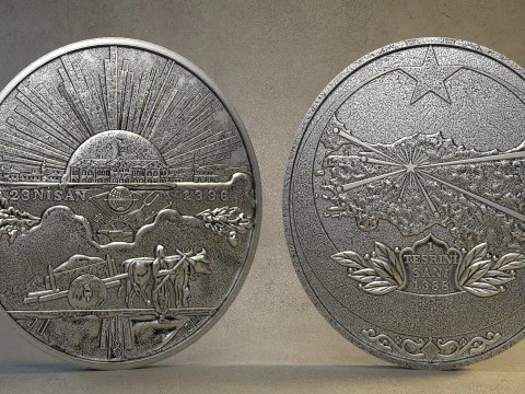 トルキエ名誉勲章 - 独立勲章 3Dプリントモデル