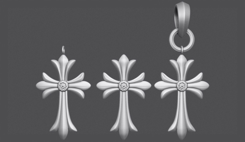 Cross Pendant 3Dプリントモデル .c4d .max .obj .3ds .fbx .stl .blend 