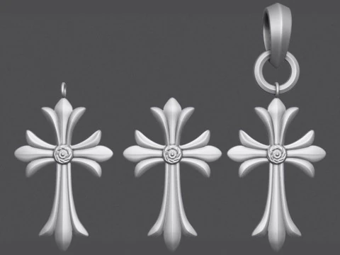 Ciondolo croce Modello di stampa 3D