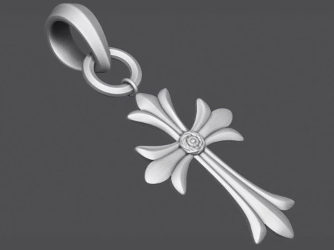 Cross Pendant 3D Print Model