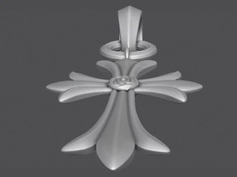 Cross Pendant 3D Print Model