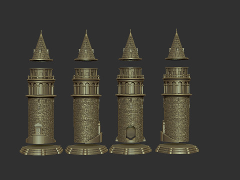 Galata Tower for Dice Game 3Dプリントモデル