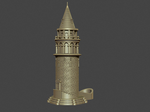 Galata Tower for Dice Game 3Dプリントモデル