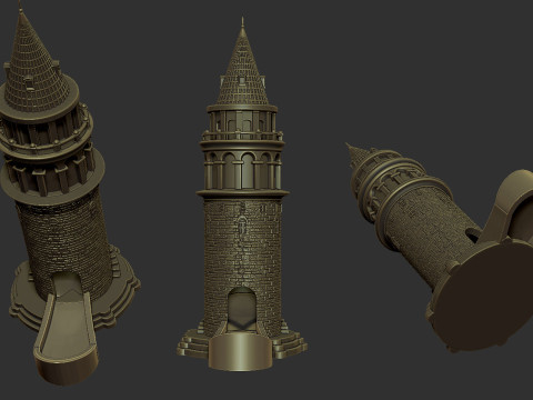 Galata Tower for Dice Game 3Dプリントモデル