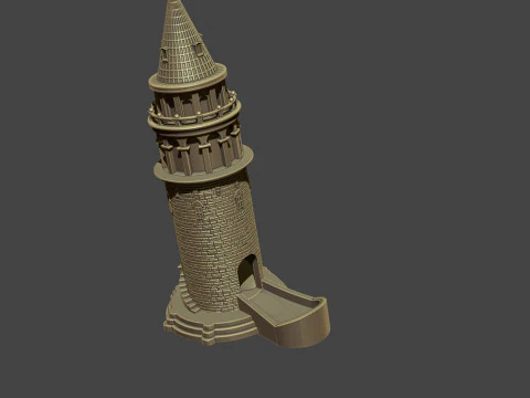 Galata Tower for Dice Game 3D Print Model