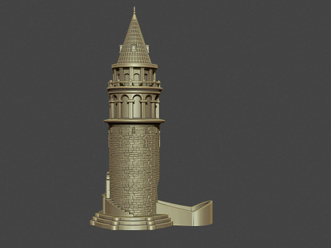 Galata Tower for Dice Game 3Dプリントモデル