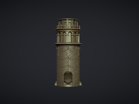 Galata Tower for Dice Game 3Dプリントモデル