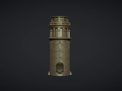 Galata Tower for Dice Game 3D Print Model