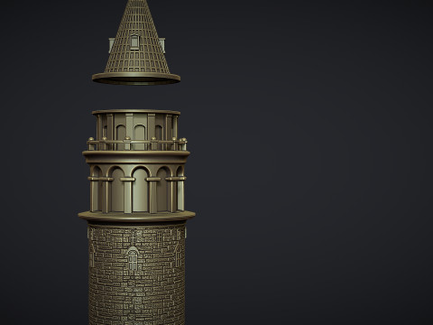 Galata Tower for Dice Game 3Dプリントモデル