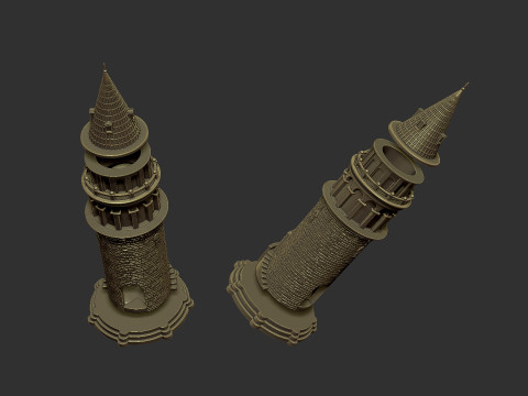 Galata Tower for Dice Game 3Dプリントモデル