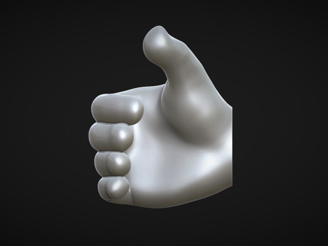 Cartoon Thumb Wall Hooks 3D Print Model