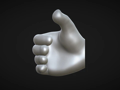 Cartoon Thumb Wall Hooks 3D Print Model