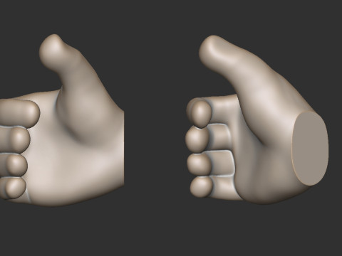 Cartoon Thumb Wall Hooks 3D Print Model